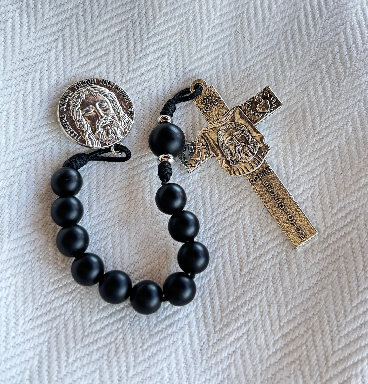 Handcrafted Single Decade Shroud Rosary - 3 Color Options