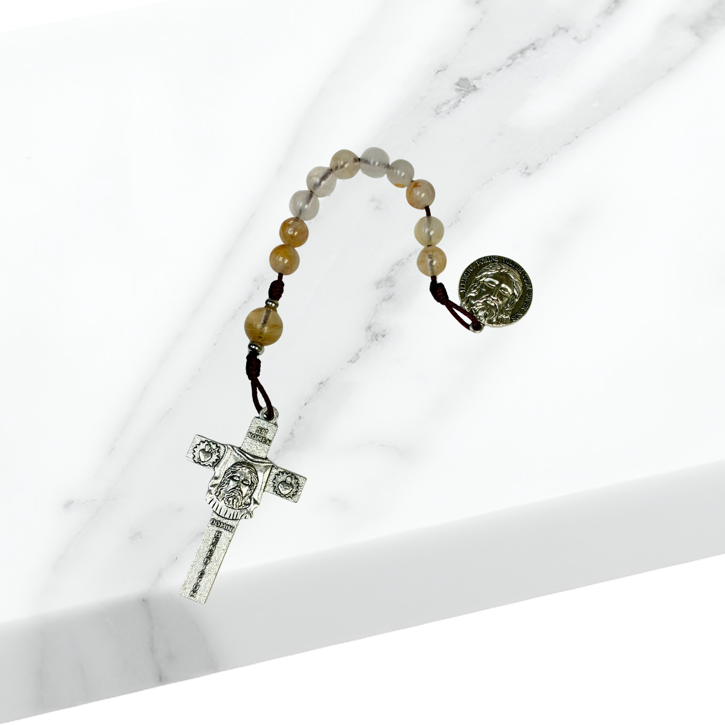 Handcrafted Single Decade Shroud Rosary - 3 Color Options