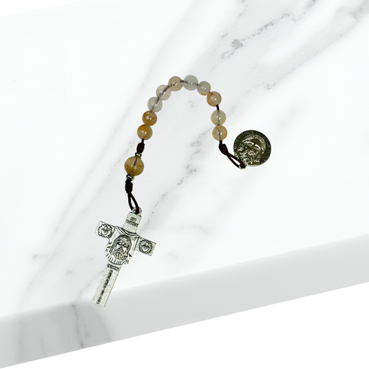 Handcrafted Single Decade Shroud Rosary - 3 Color Options