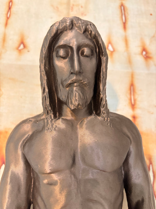 3D Corpus 20" Sculpture with Shroud of Turin Replica in Keepsake Box