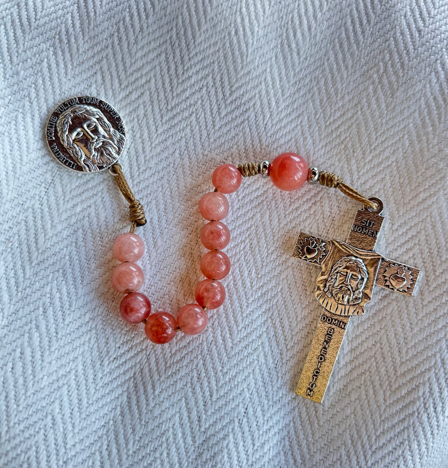 Handcrafted Single Decade Shroud Rosary - 3 Color Options