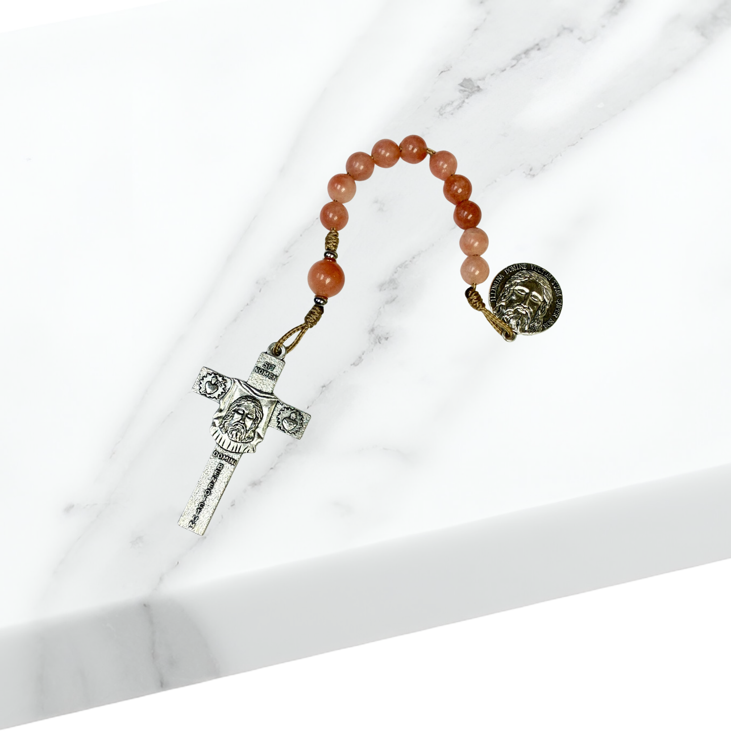 Handcrafted Single Decade Shroud Rosary - 3 Color Options