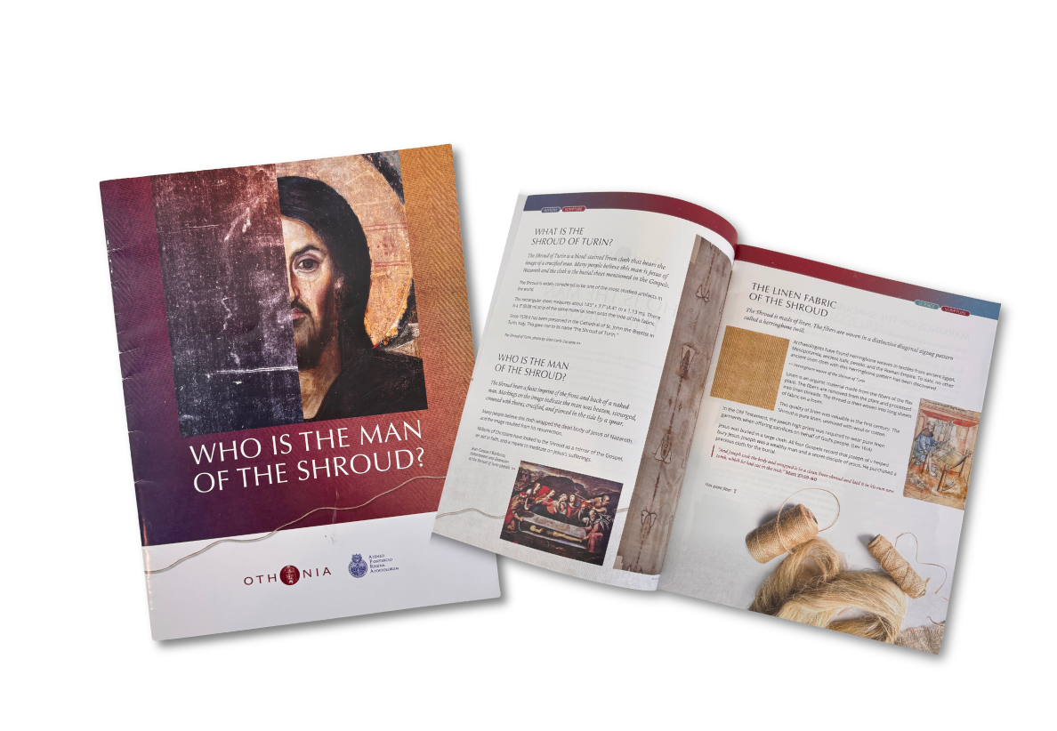 Booklet titled 'Who is the Man of the Shroud?' Othonia